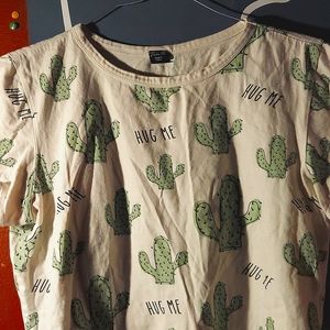 White Cactus crop top